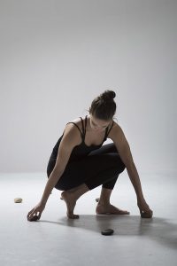 Skin/Space/Stone. Choreographer/Director: Sasha Roubicek Dancer: Renee Stewart. Photographer: Hugo Glendinning
